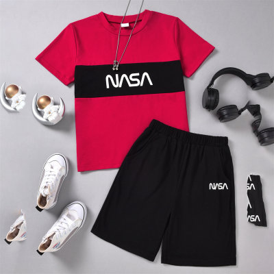 Children's short-sleeved shorts two-piece suit fashionable boy T-shirt casual wear summer