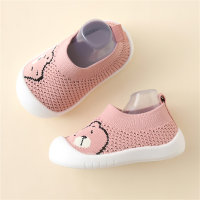 Children's Bear Pattern Flyknit Shoes for Toddlers  Pink