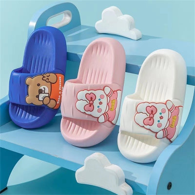 Toddler Girl Cute bunny animal pattern One word sandals