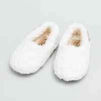 Toddler Girl Solid Color Soft Soles Furry Low-bond Shoes  White