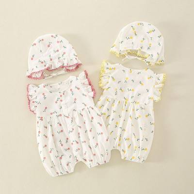 Baby summer clothes 3 months baby girl princess romper 7 crawling clothes 0-1 years old baby girl jumpsuit thin section