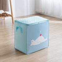 Aufbewahrungsbox mit großem Fassungsvermögen und Cartoon-Tier-Aufdruck  Blau