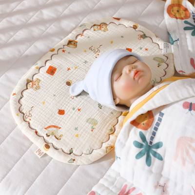 Almofada plana para bebê recém-nascido, capa de almofada para encosto de cabeça, travesseiro para bebê
