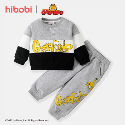 Conjunto de Suéter Garfield ✖ hibobi menino com estampa infantil manga longa