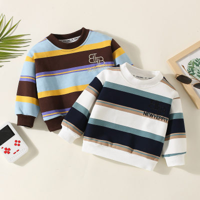 Toddler Boy Color-block Striped Sweatshirt