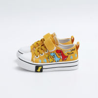 Toddler Dinosaur Printed Velcro Canvas Shoes  Yellow