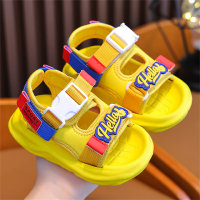 Children's alphabet scalable buckle sandals  Yellow