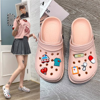 New summer sandals for women, fashionable and casual, closed-toe sandals for women to wear outdoors  Pink