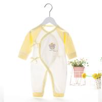 Vier Jahreszeiten Baby Krabbelkleidung Neugeborenen Strampler Baby ohne Knochen Baumwolle Onesie  Gelb