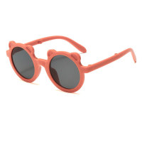 Gafas de sol plegables para niños con diseño de oso  naranja