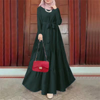 Women's elegant solid color high-end waist a dress  Deep Green