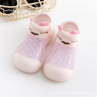 Calcetines de malla transpirables con patrón de animales para niños Zapatos para niños pequeños  Rosado