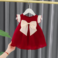 2023 neue stil mädchen kleid 4 baby mädchen Koreanische mode sommer kleid mädchen sommer 3 prinzessin kleid dropshipping  rot