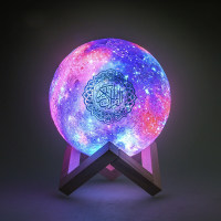 Creative Colorful Moon Speaker Light Bluetooth Audio Intelligent APP Connected to Small Night Light  White