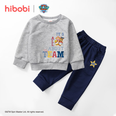 hibobi Baby Boys crianças pequenas suéter de gola redonda mangas compridas + conjunto de calças