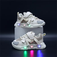 Chaussures de sport pour enfants avec lumière  Kaki