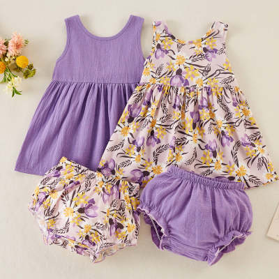 Baby Girl Floral Print Dress & Panties