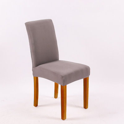 Housse de chaise élastique tricotée de couleur unie