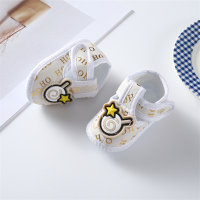 Chaussures pour tout-petits à semelle souple en tissu sucette pour bébé  Beige