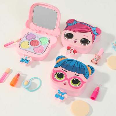 Conjuntos de meninas de paleta de sombra de maquiagem pequena princesa brinquedos infantis
