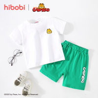 hibobi x Garfield طفل رضيع قطن ملابس علوية وسراويل قطنية برسومات كرتونية على شكل حيوان - Hibobi