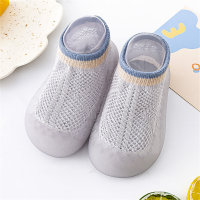 Einfarbige rutschfeste Socken für Kleinkinder  Grau