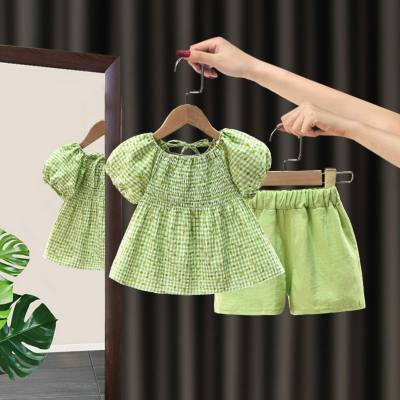 New style girls summer floral princess suit baby infant stylish