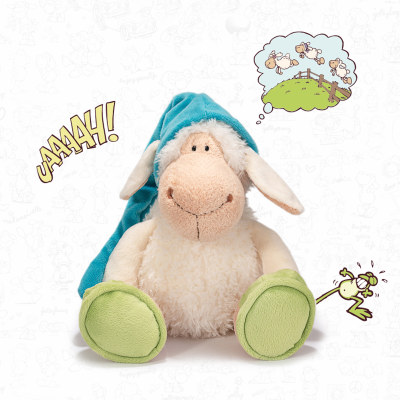 Touca de dormir boneca de ovelha com sono brinquedos de boneca de pano para crianças
