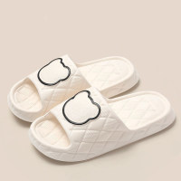 Slippers women summer home indoor bathroom bath non-slip ea household sandals  White