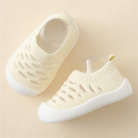 Chaussures pour tout-petits à semelle souple en maille respirante pour enfants  Beige