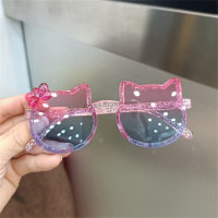 نظارات شمسية على شكل قطة كرتونية للأطفال  وردي 