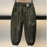 Boys summer pants thin casual pants children's handsome anti-mosquito pants summer clothes  Green