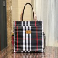New classic plaid waterproof large capacity portable lunch box bag lunch bag class mommy bag student tutoring bag  Multicolor