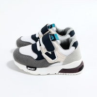 Toddler Color-block Patchwork Velcro Sneakers  Gray
