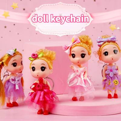 Creative cartoon doll keychain pendant children's gift princess doll
