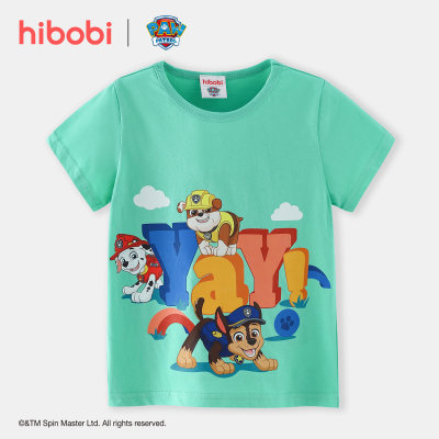 Hibobi x PAW Patrol Camiseta de algodón con estampado informal para niños pequeños de la Patrulla Canina
