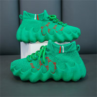 Chaussures de noix de coco pour enfants, chaussures de sport volantes respirantes en maille  vert