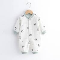 Four Seasons Newborn Clothes New Boneless Button Jumpsuit Pure Cotton Baby Clothes Harness  Multicolor