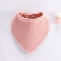 Crepe triangular scarf cross-border Amazon hot sale pure cotton baby bib toddler bib baby bib rice bag  Pink