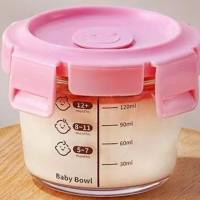 Babynahrungsbox, Frischhalteschüssel aus Glas, tragbare Mikrowelle, Mini-Gefrierbox mit kleinem Fassungsvermögen, versiegelte Aufbewahrungsbox  Mehrfarbig