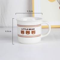 Cute bear style simple cartoon high-value children's ceramic cup  Multicolor