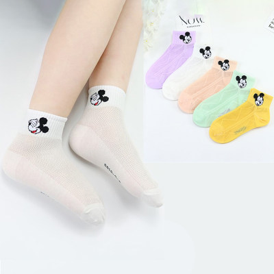 Children's 5-piece set of Mickey hollow breathable socks