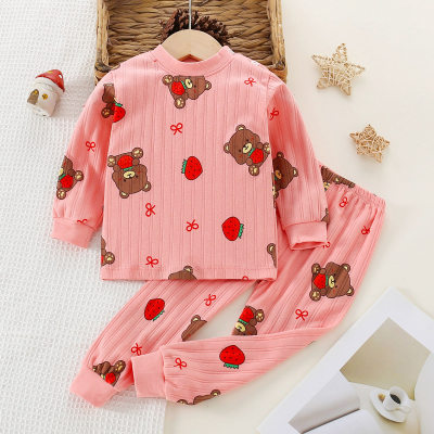 Children's pure cotton autumn clothes and long trousers suits infant baby underwear home clothes suits children's pure cotton autumn clothes suits