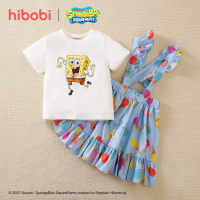 مجموعة ملابس هيبوبي × سبونجبوب للفتيات الصغيرات بطباعة غير رسمية على شكل فطر برسومات كرتونية - Hibobi