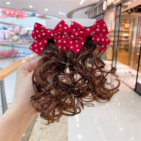 Children's bow wig hairpin  Red