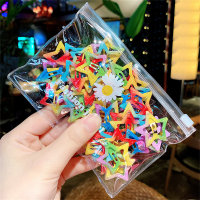 10 pcs Girls' Gradient Color Star Pattern Hairpins  Multicolor