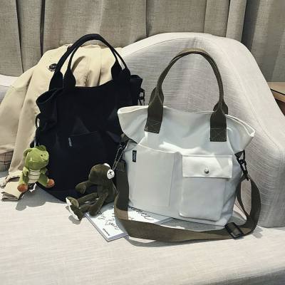 Women's new fashion canvas bag versatile messenger bag large capacity shoulder handbag