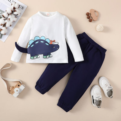 Toddler Dinosaur Printed T-shirt & Pants