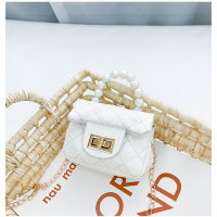Princess stylish Korean style small Chanel style beautiful bag chain bag  White