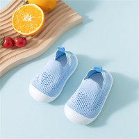 Chaussettes en maille à semelle souple pour enfants, chaussures antidérapantes pour tout-petits  Bleu